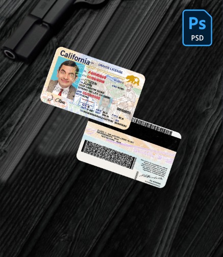 USA state California driving license (2018, January – present) PSD